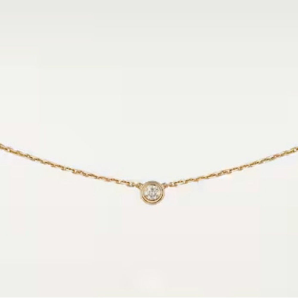 Set Cartier D’Armor mini gold and diamond necklace and bracelet. Selling set.